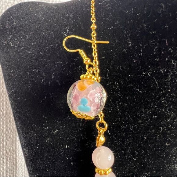 New Multi Colored Necklace and Earrings Set Skyline Collection Pink Blue - Picture 3 of 9